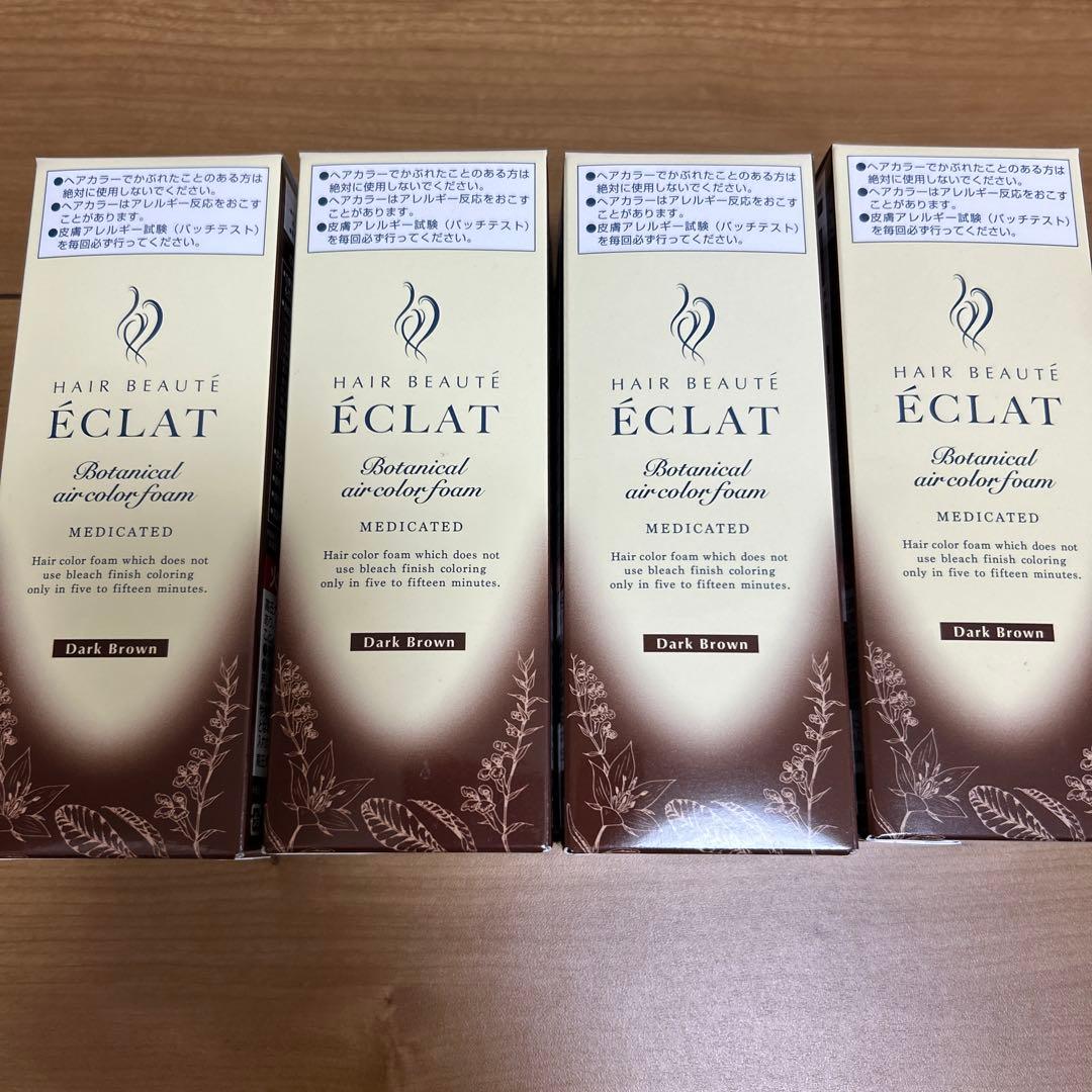 ヘアボーテ エクラ ボタニカルエアーフォームＥX ダークブラウン８０g✕4本