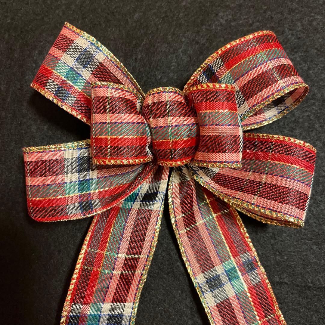 クリスマスリース用リボン ワイヤーエッジリボン まとめて 6点 - メルカリ