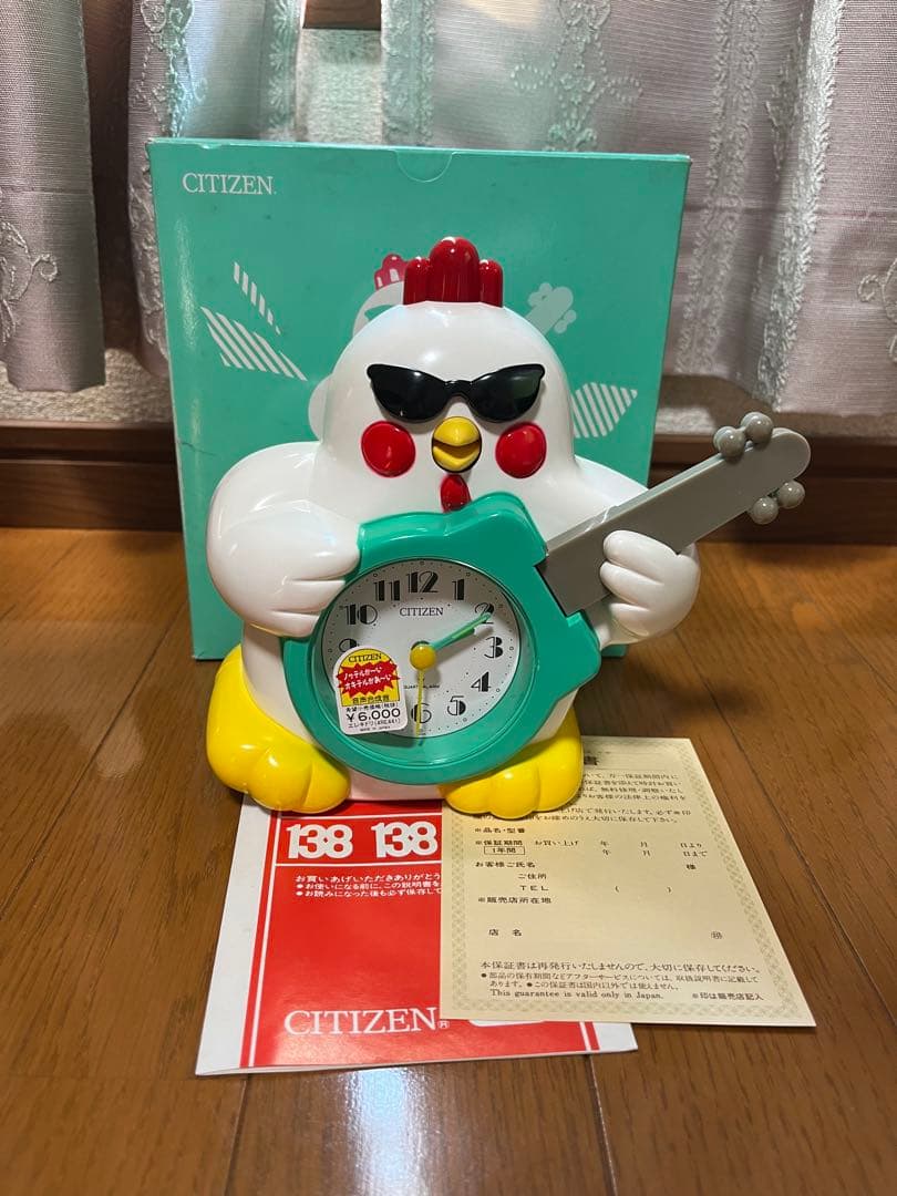 未使用　CITIZEN製「エレキドリ」目覚まし時計　レトロ　120 400 15