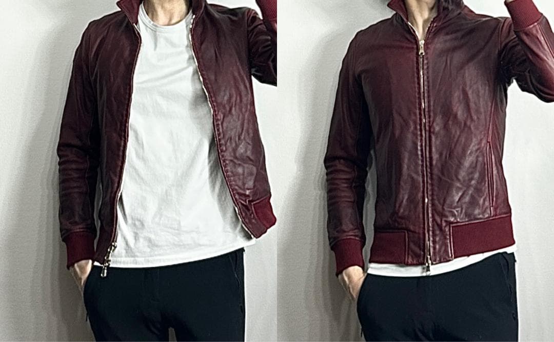 定価19万 junhashimoto MINI COLLARレザーライダース 2|mercari