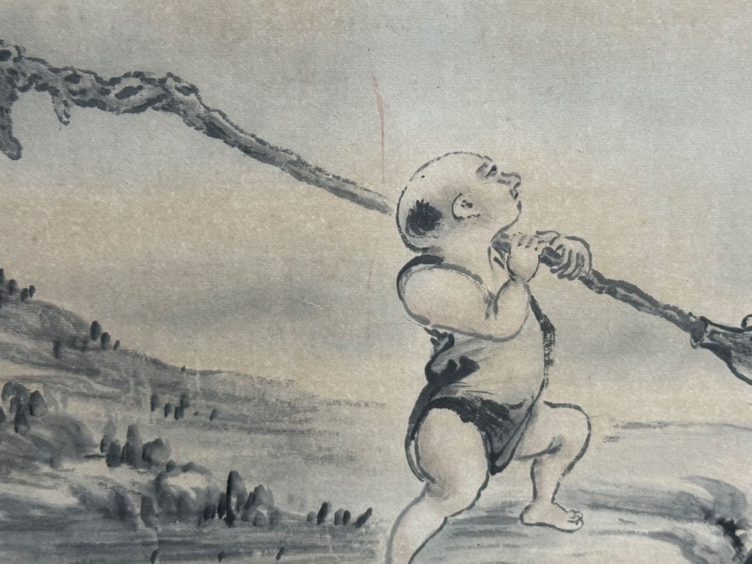 中国 清時代 王化南筆 布袋圖 紙本肉筆 扁額 送料込み250907 - メルカリ