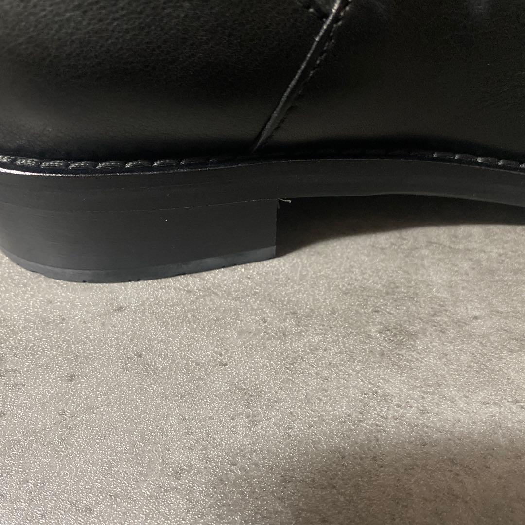 JIMMY CHOO ロングブーツ アーモンドトゥ スエード レザー 38 黒