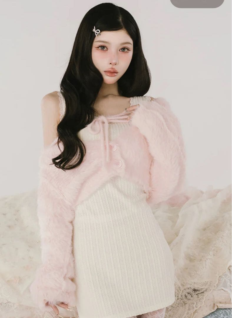 Darich ケーブルニットソーセットミニワンピース