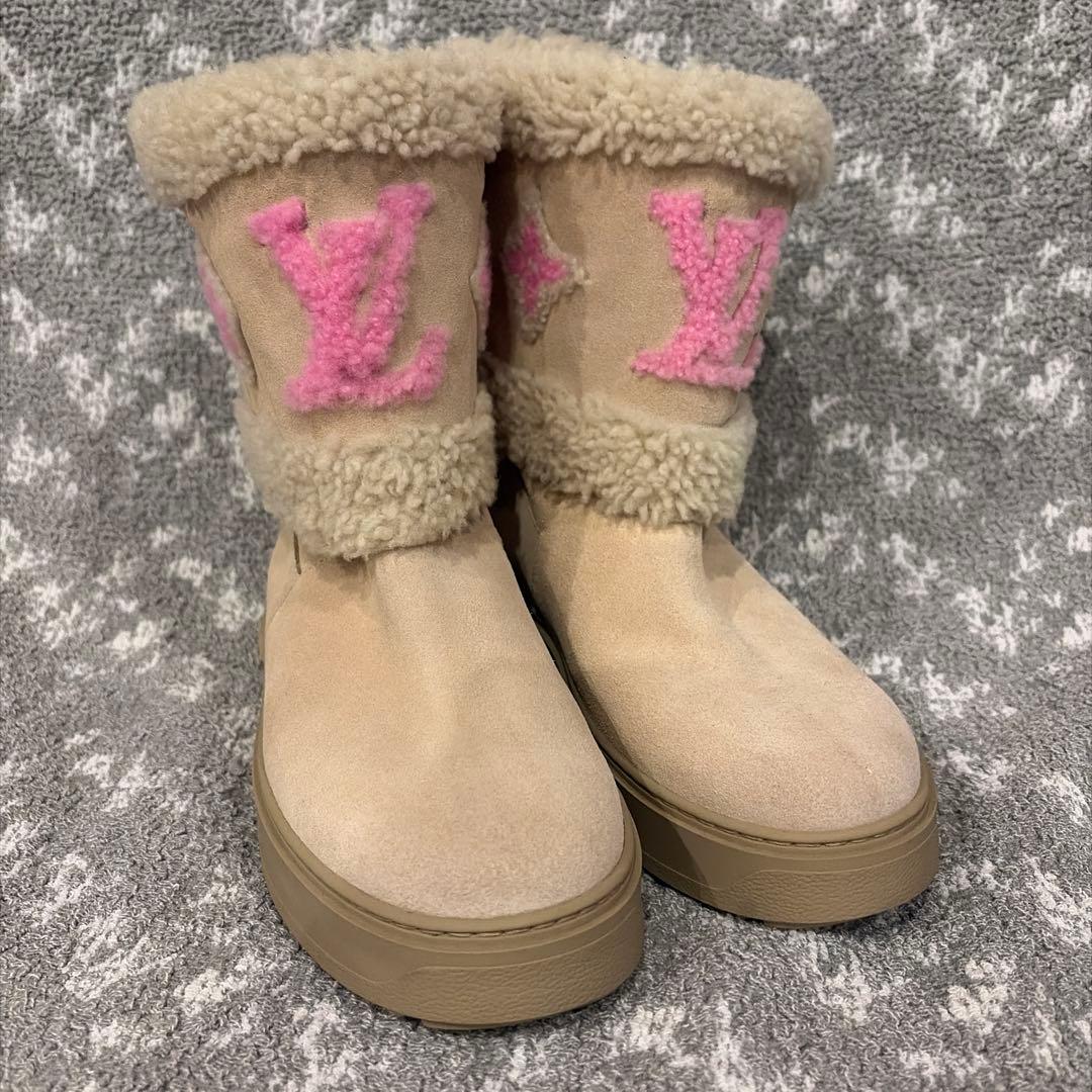 新品】LOUIS VUITTON ベージュ ムートンブーツ 38 1/2
