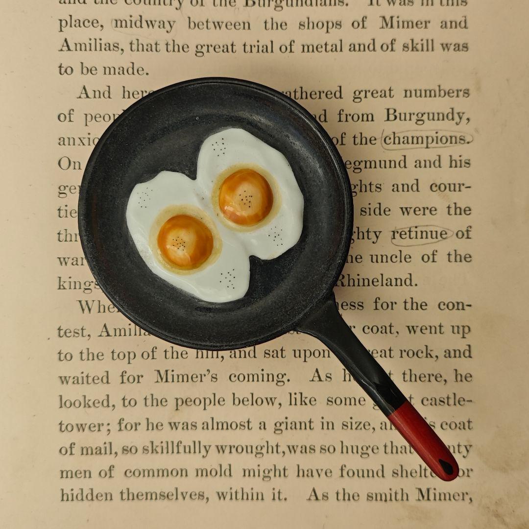 リモージュボックス　目玉焼きフライパン　ミニチュア　フランス製　小物入れ リモージュボックス 9個セット | コレクター雑誌付録・ミニサイズ