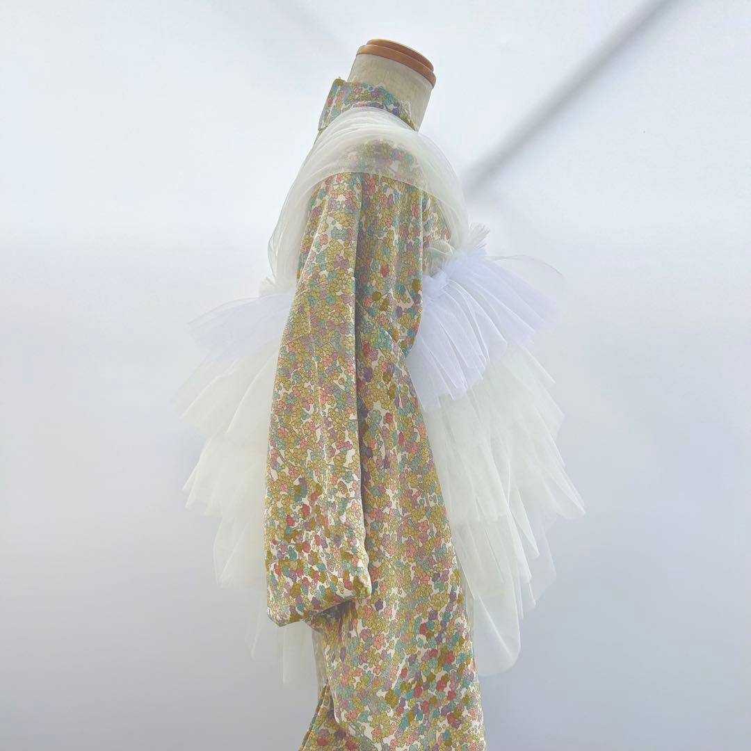 被布エプロン【ミルクホワイト】被布ドレス チュール被布 被布 七五三