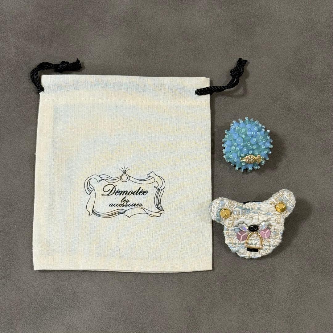 demodee デモデ ミニくまブローチ DEMODEE デモデ クマブローチ Bear brooch