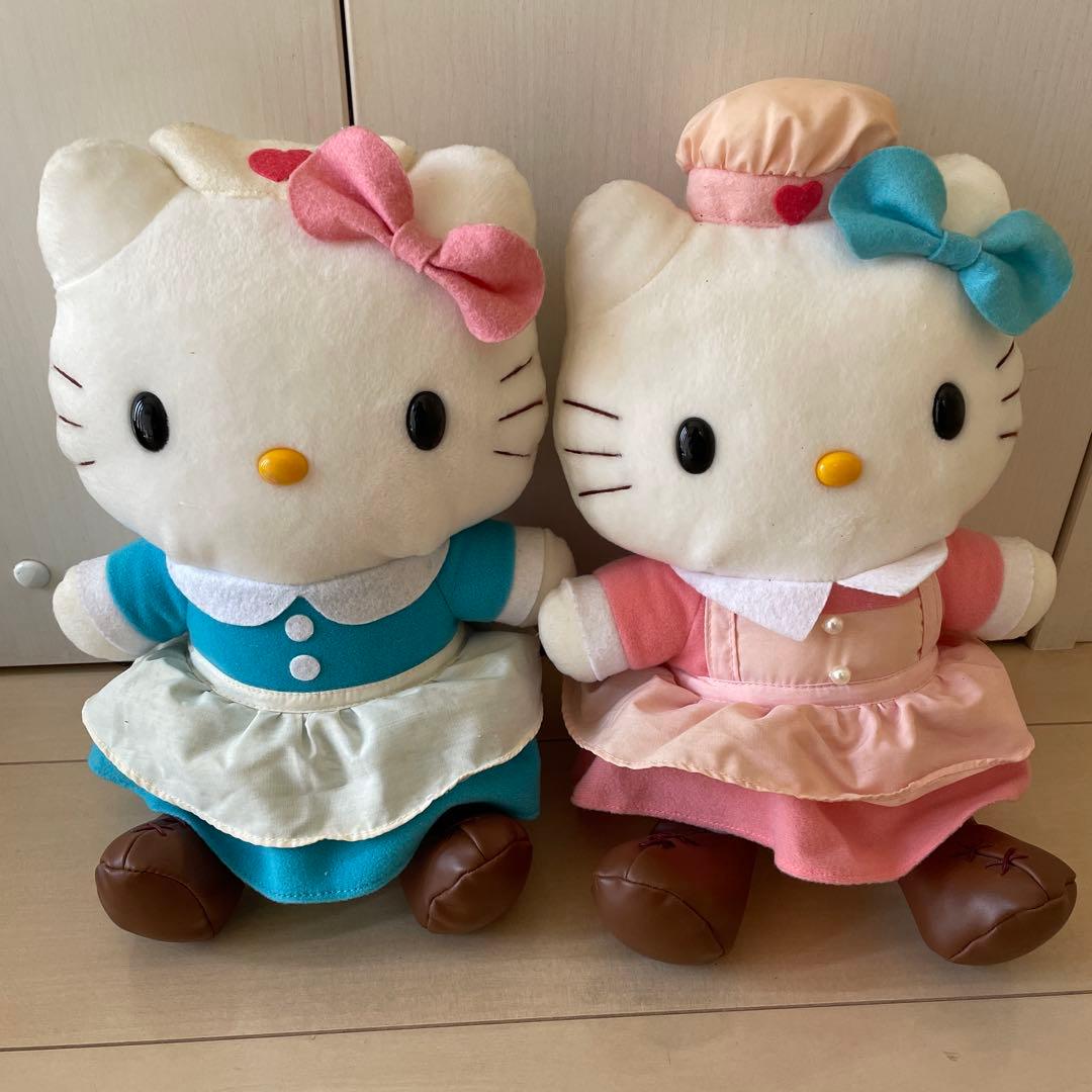 平成 サンリオ キティちゃん ナース コックぬいぐるみ レトロ 非売品