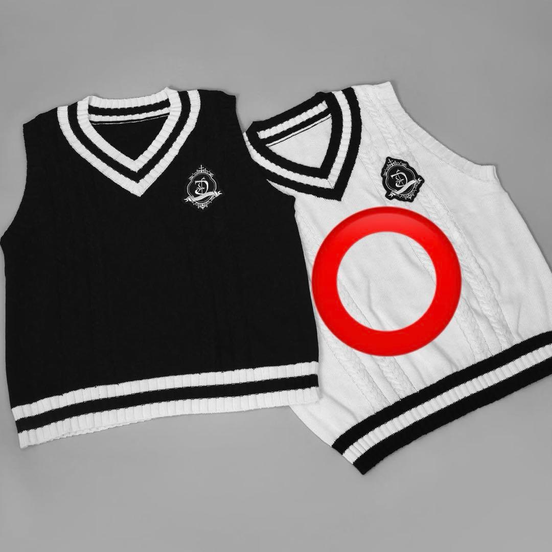 dimmoire 学園ニットベストWhite