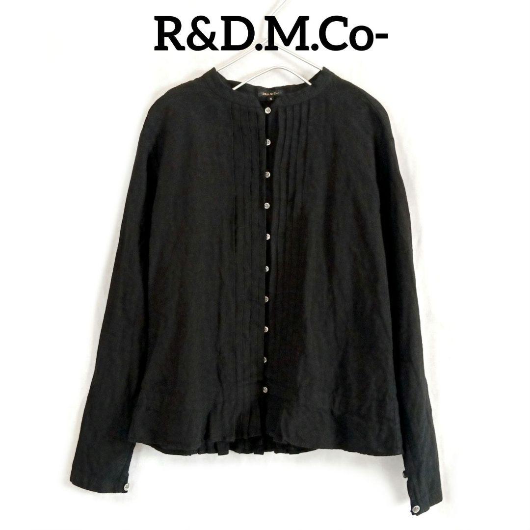 R&D.M.Co- オールドマンズテーラー リネン ブラウス タック ブラック