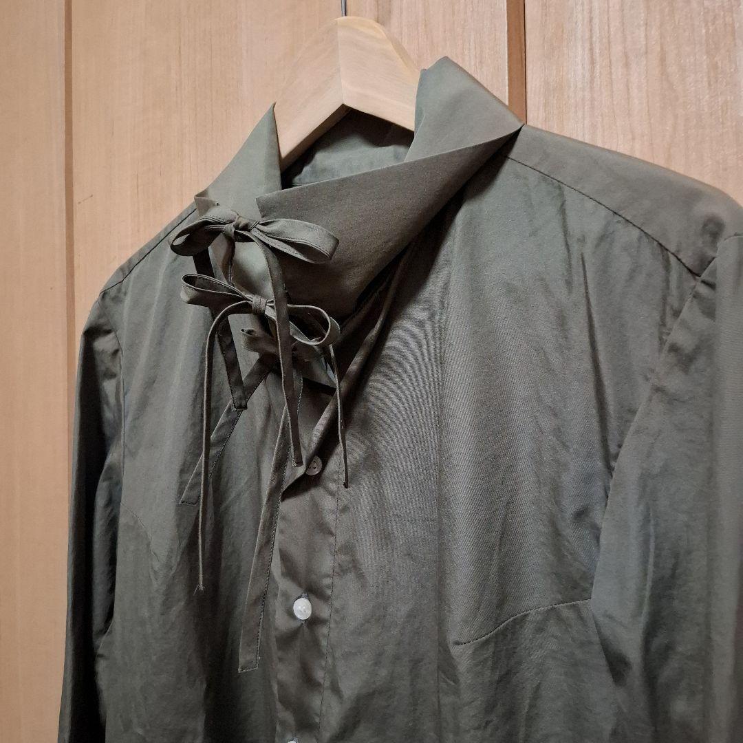 ヴィヴィアンウエストウッドマン リボン 長袖シャツ グリーン 44