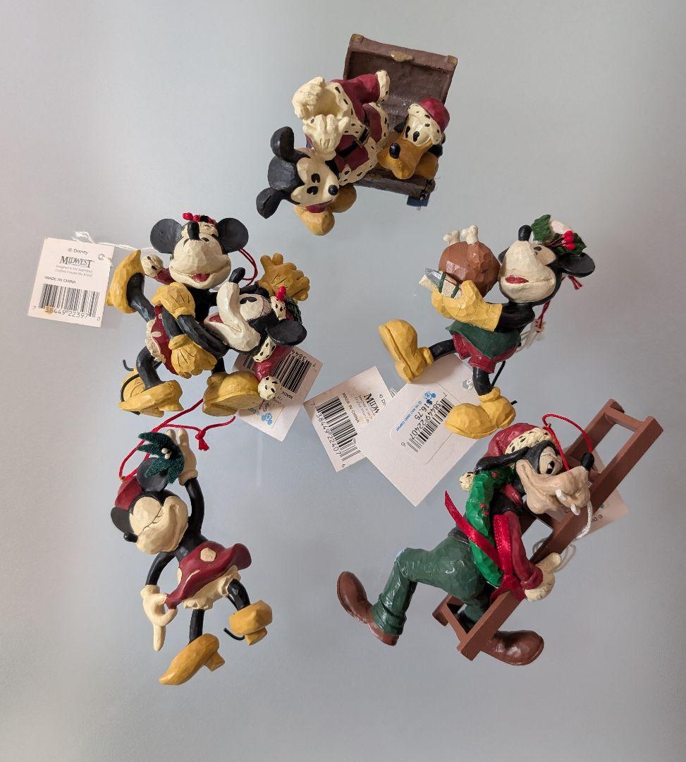 【アメリカ購入】アメリカ購入ディズニー　クリスマスオーナメント５個