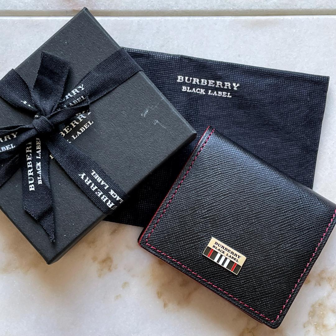 1316 BURBERRY バーバリーブラックレーベル レザーケース 黒