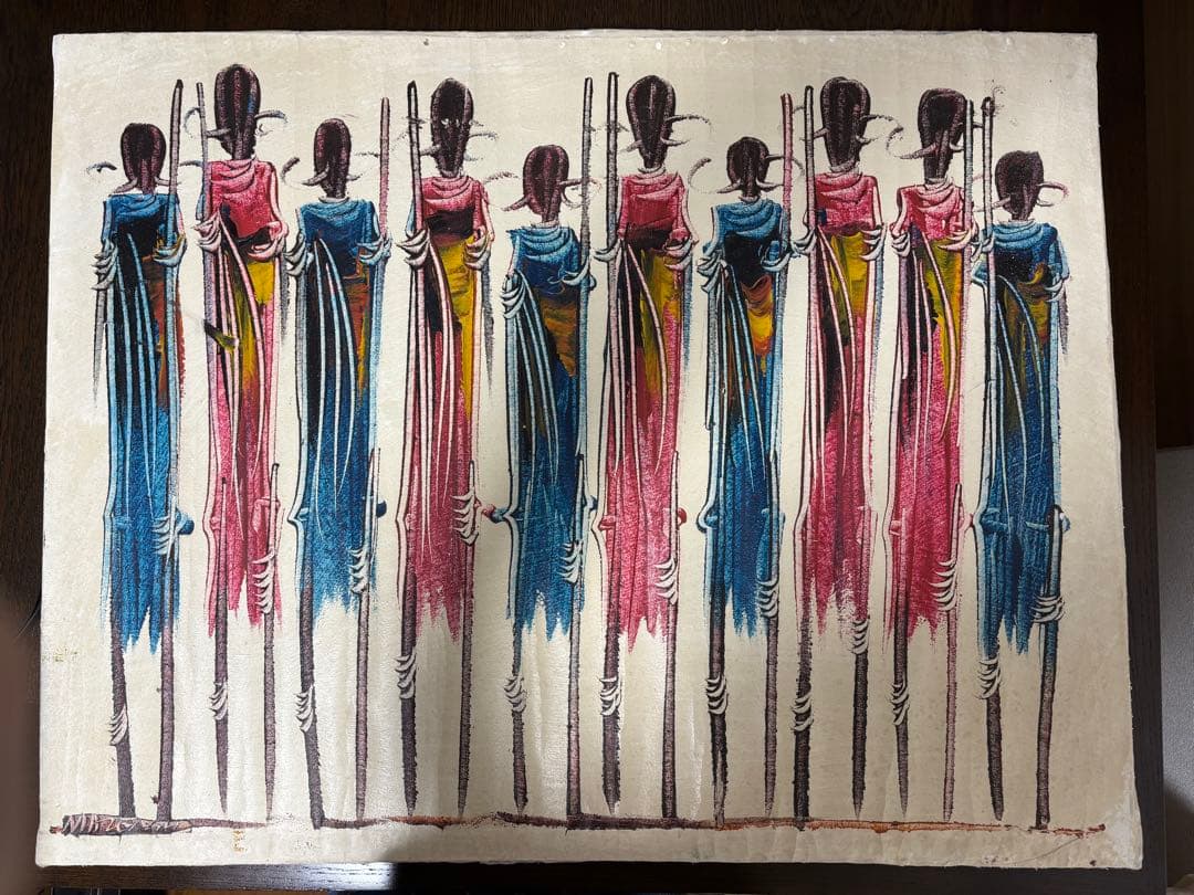 マサイ族の絵 マサイ族の絵 - メルカリ