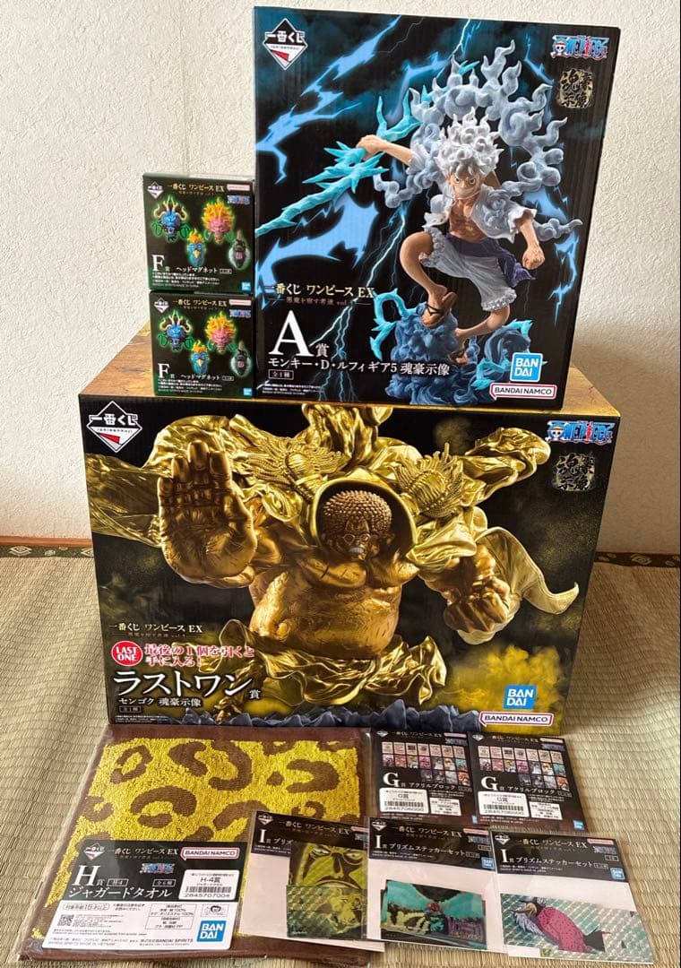 一番くじ ワンピース A賞 ルフィ　ラストワン　センゴク 魂豪示像　フィギュア