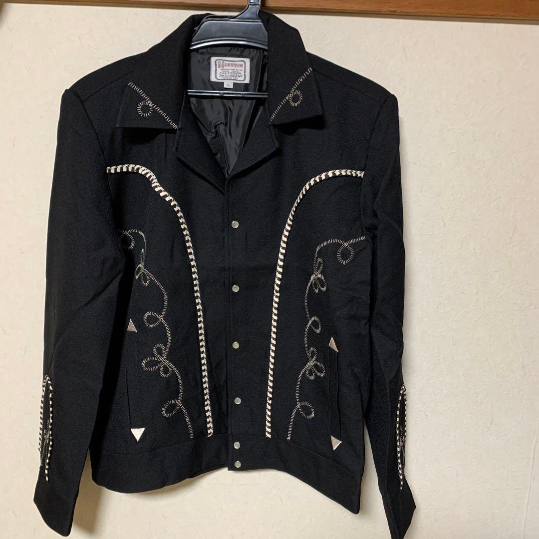 早い者ガチ！最終価格！人気 復刻ウェスタンジャケット(Ｌサイズ)BK(未使用品)