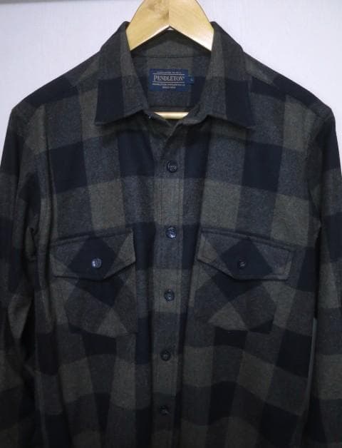 PENDLETON ウール シャツ L バッファローチェック アウトドア PENDLETON ウール シャツ L バッファローチェック アウトドア