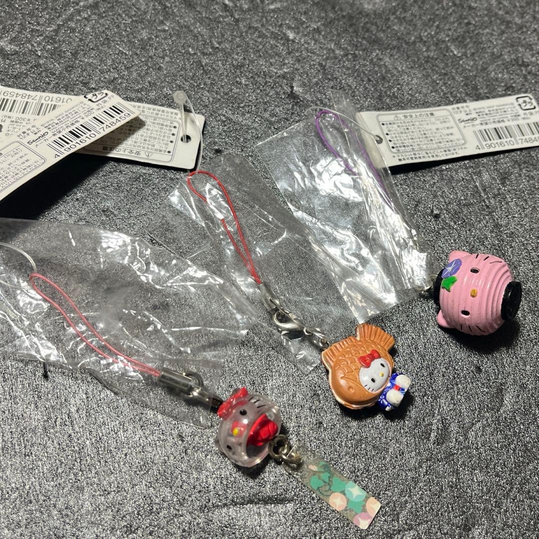 新品❤️根付　ハローキティ　風鈴　たい焼き 提灯　平成　レトロ　キティ　激レア