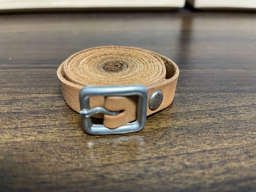 t*u様 マルジェラ本人期 ベージュレザー ブレスレット バックル付き