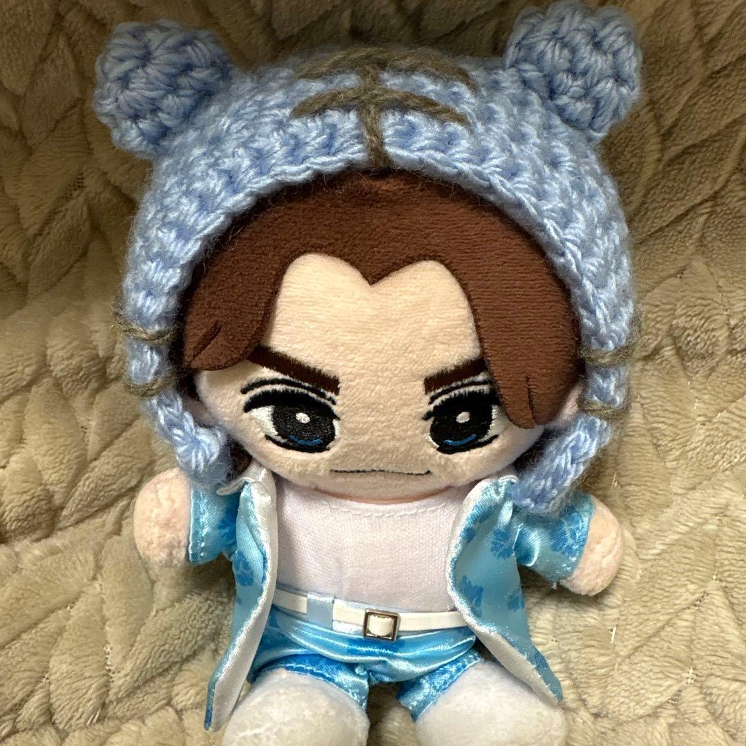 TravisJapanトラジャ はぴぬい ぬい服 ちび耳とら帽子 水色 - メルカリ