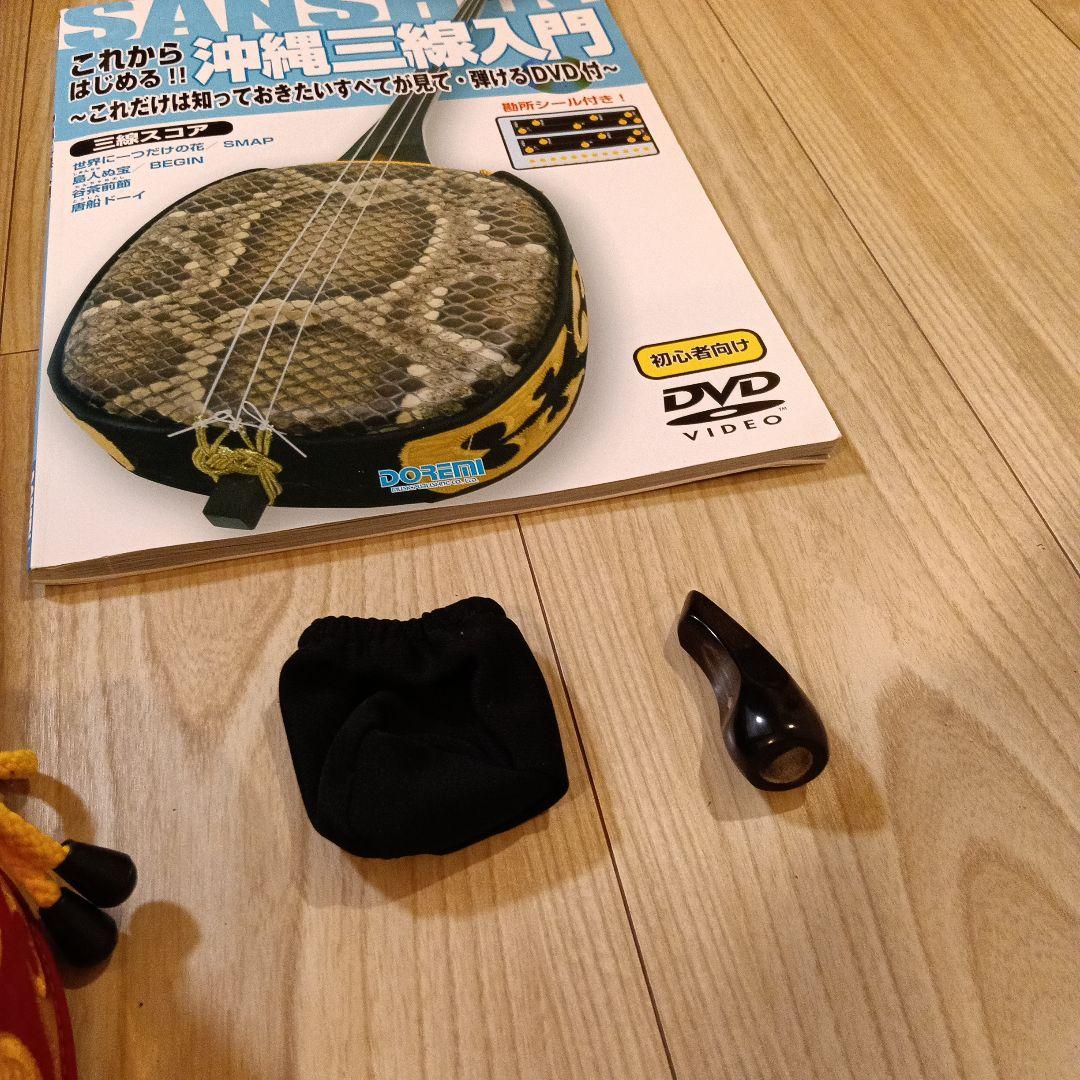 三線 本体 蛇皮模様 入門DVD付き - メルカリ