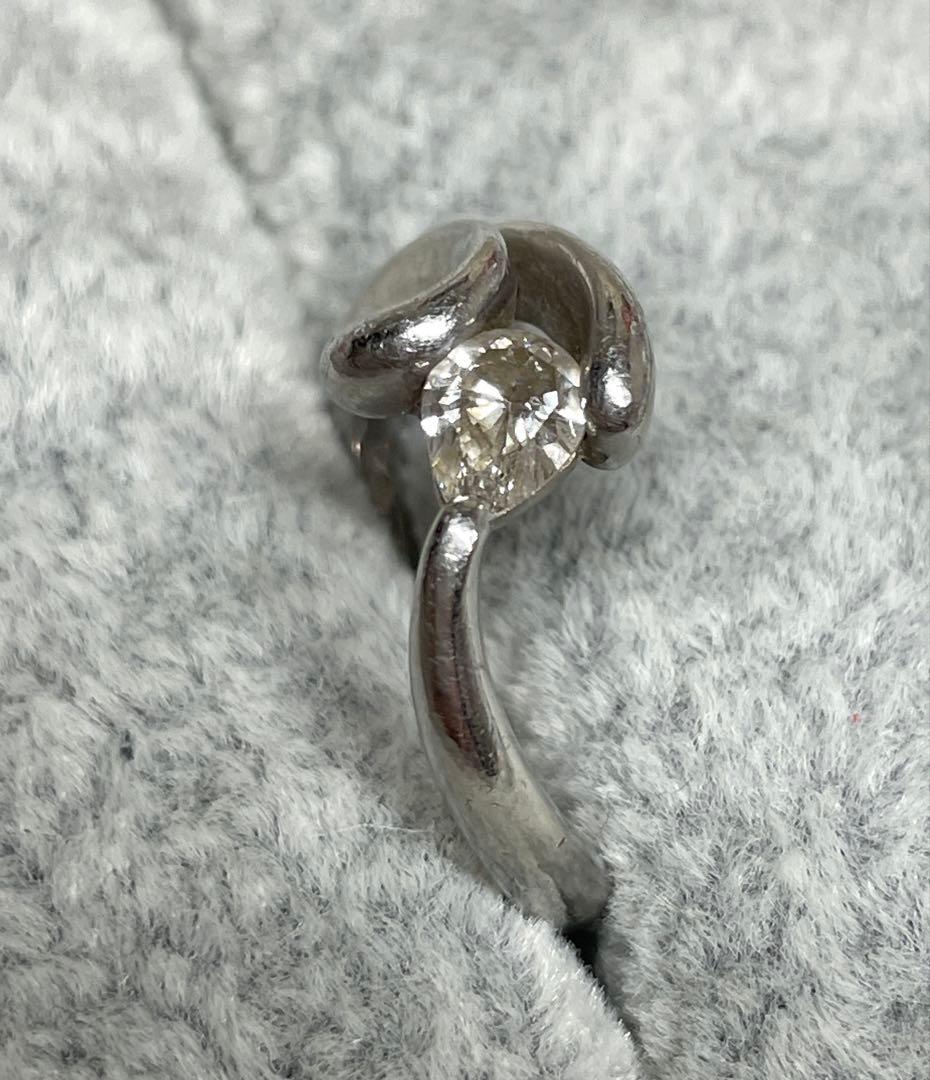 ◇Pt1000◇ダイヤ0.428ct◇プラチナリング◇刻印あり◇約12号◇