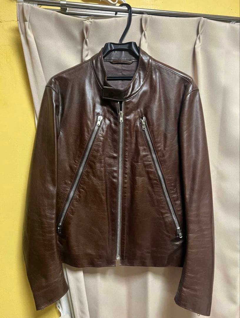 マルジェラ　レザー　ライダース　八の字　ブラウン　46 本人期　2006年