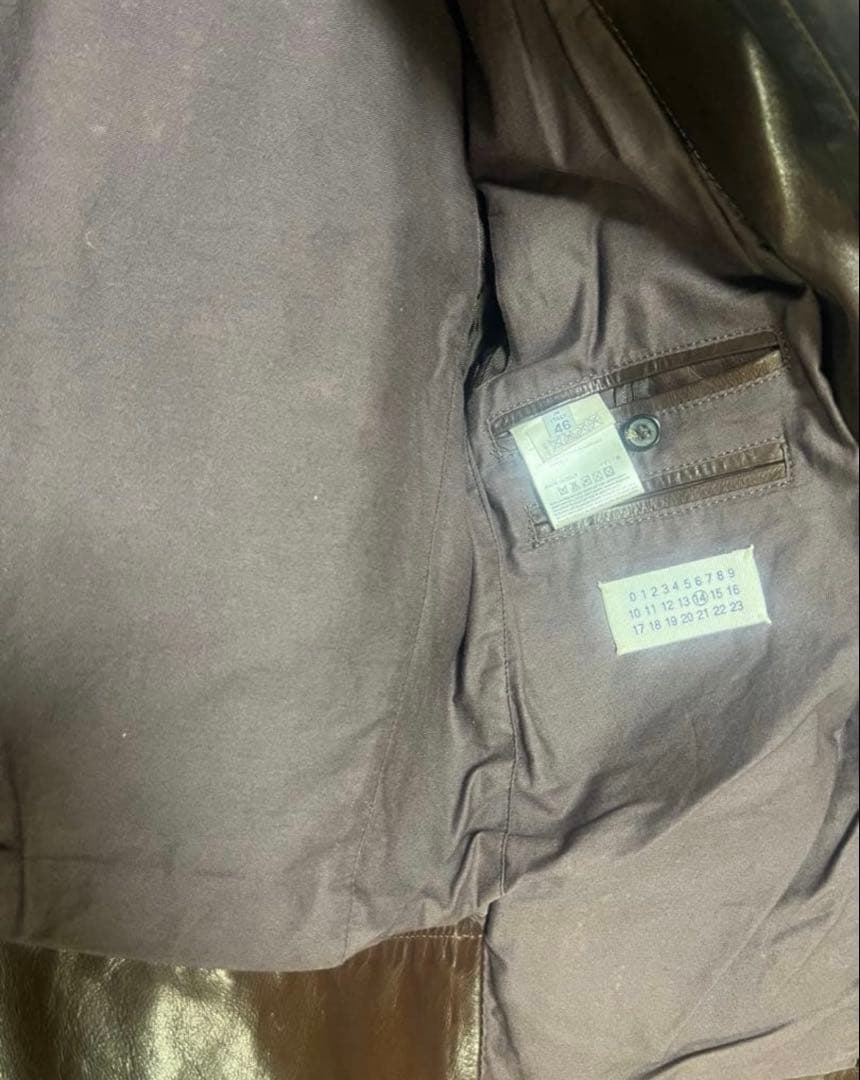 マルジェラ レザー ライダース 八の字 ブラウン 46 本人期 2006年