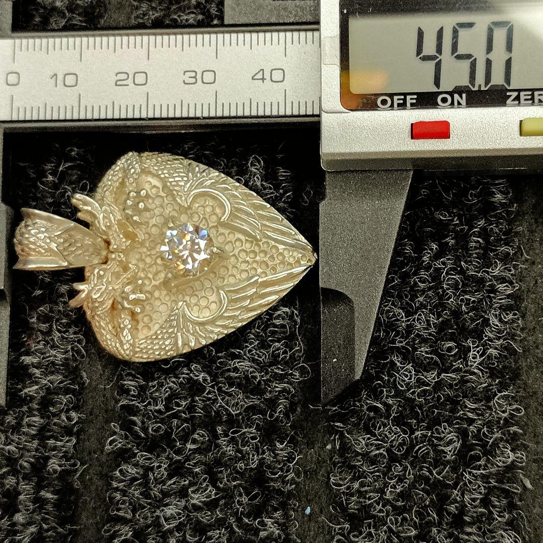 シルバー 925 銀製 15.6g ネックレス トップ ペンダント ドラゴン