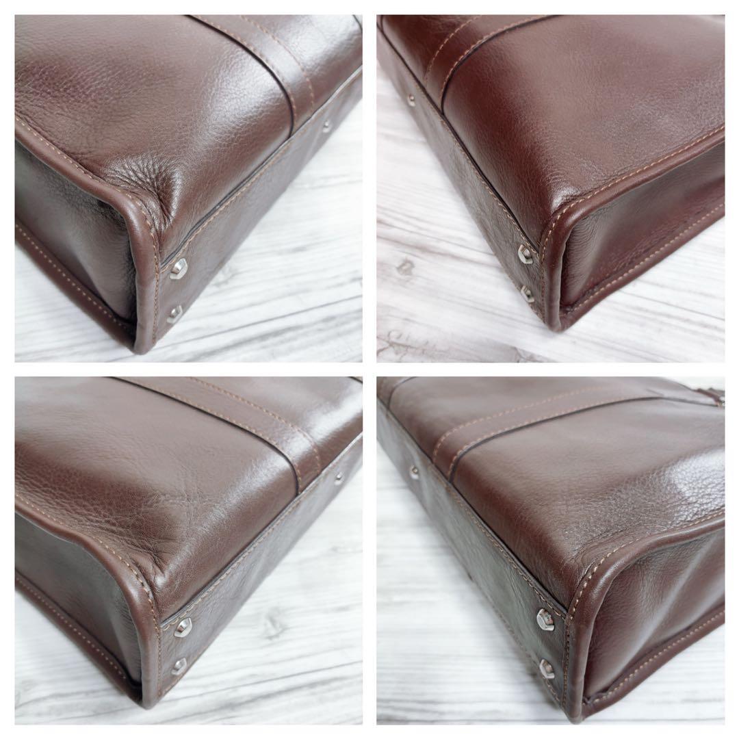 土屋鞄 プロータ ビジネスバッグ レザー シボ革 ブラウン 茶 ブリーフ