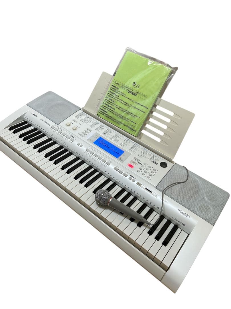 【美品】CASIO 光ナビゲーションキーボード LK-208 マイク付き カシオ