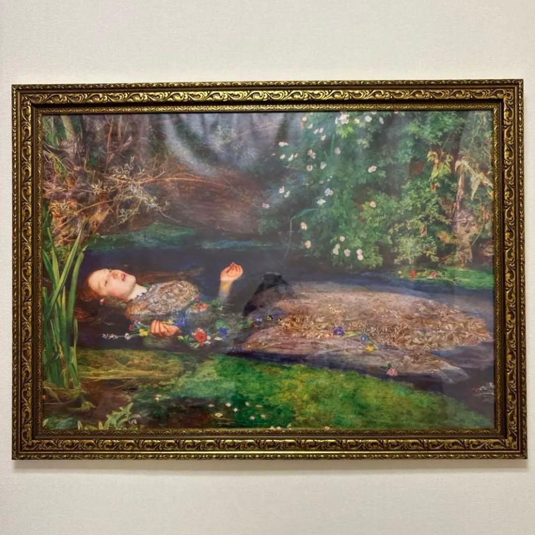 オフィーリア ミレイ 油彩画 額装品 アート - メルカリ