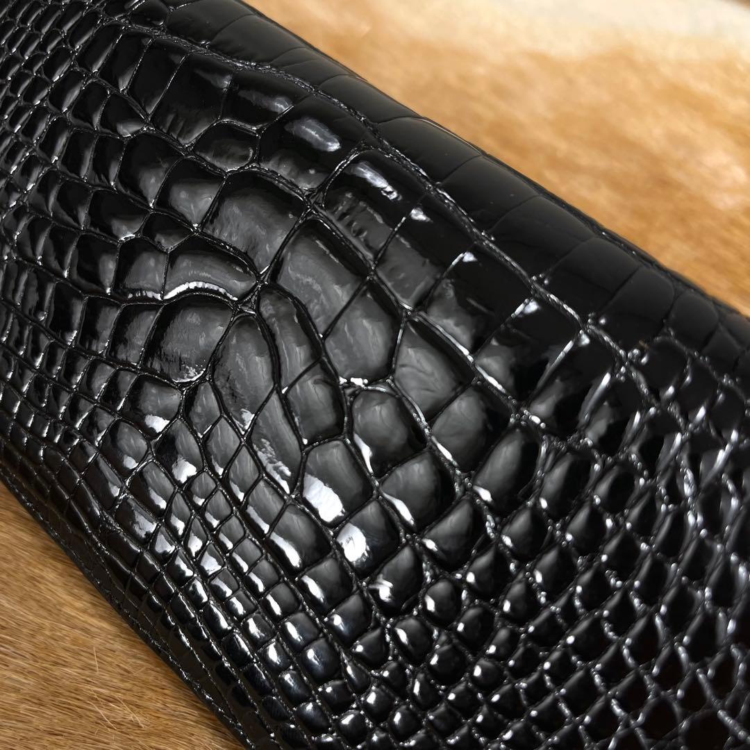 オリジナルファッション - 新品 JRA 定28万 最高峰 クロコダイル 極艶