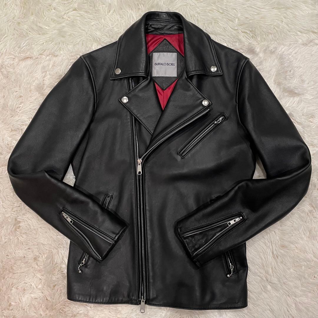 BUFFALO BOBS PUREGOLD ダブルライダース 羊革 ブラック