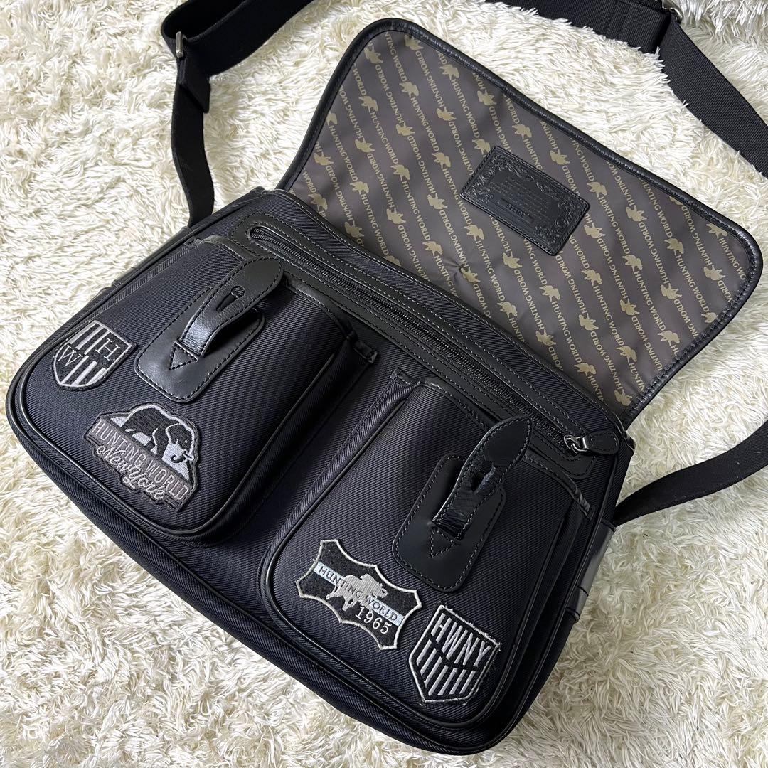 希少】 ハンティングワールド ショルダーバッグ サファリ ワッペン