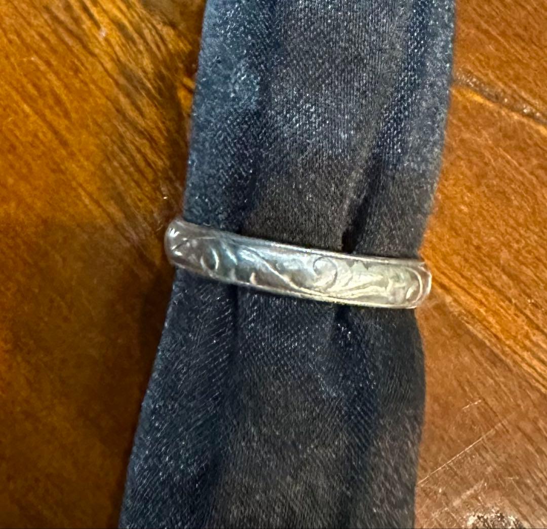 昭和レトロ　プラチナリング　13.5号