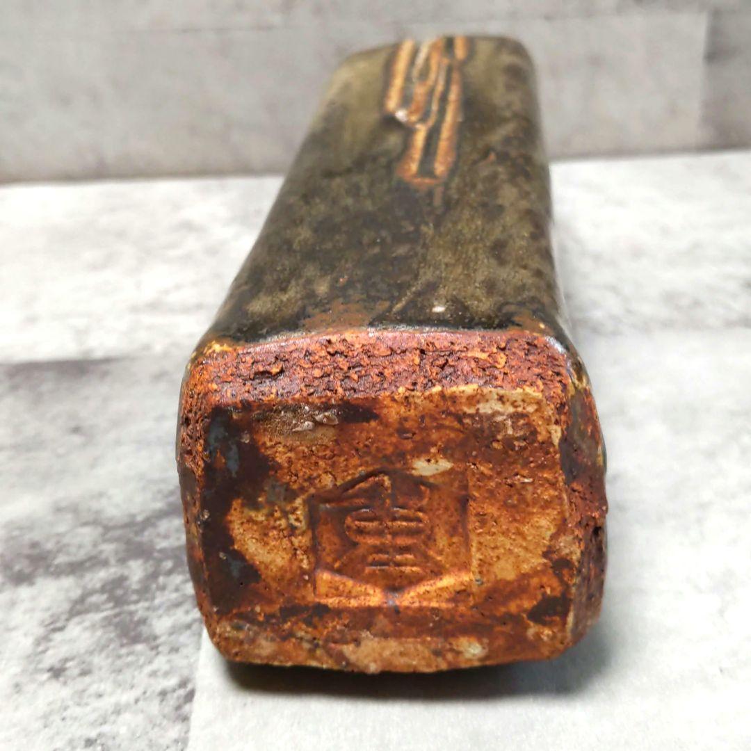 美品】加藤重高／灰釉花器／共箱／栞付き