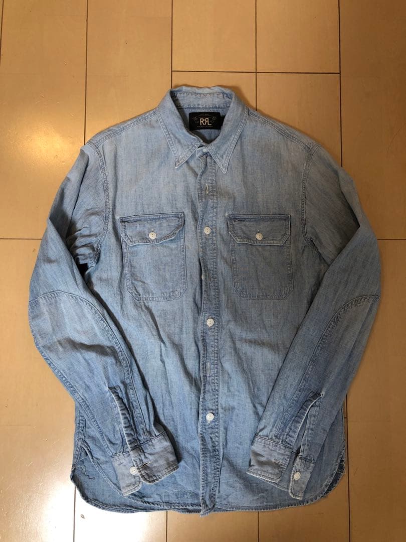 「サイズ誤記載だった為訂正」木村拓哉着用　RRL シャンブレーシャツ S