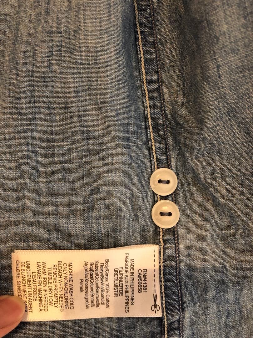 サイズ誤記載だった為訂正」木村拓哉着用 RRL シャンブレーシャツ S