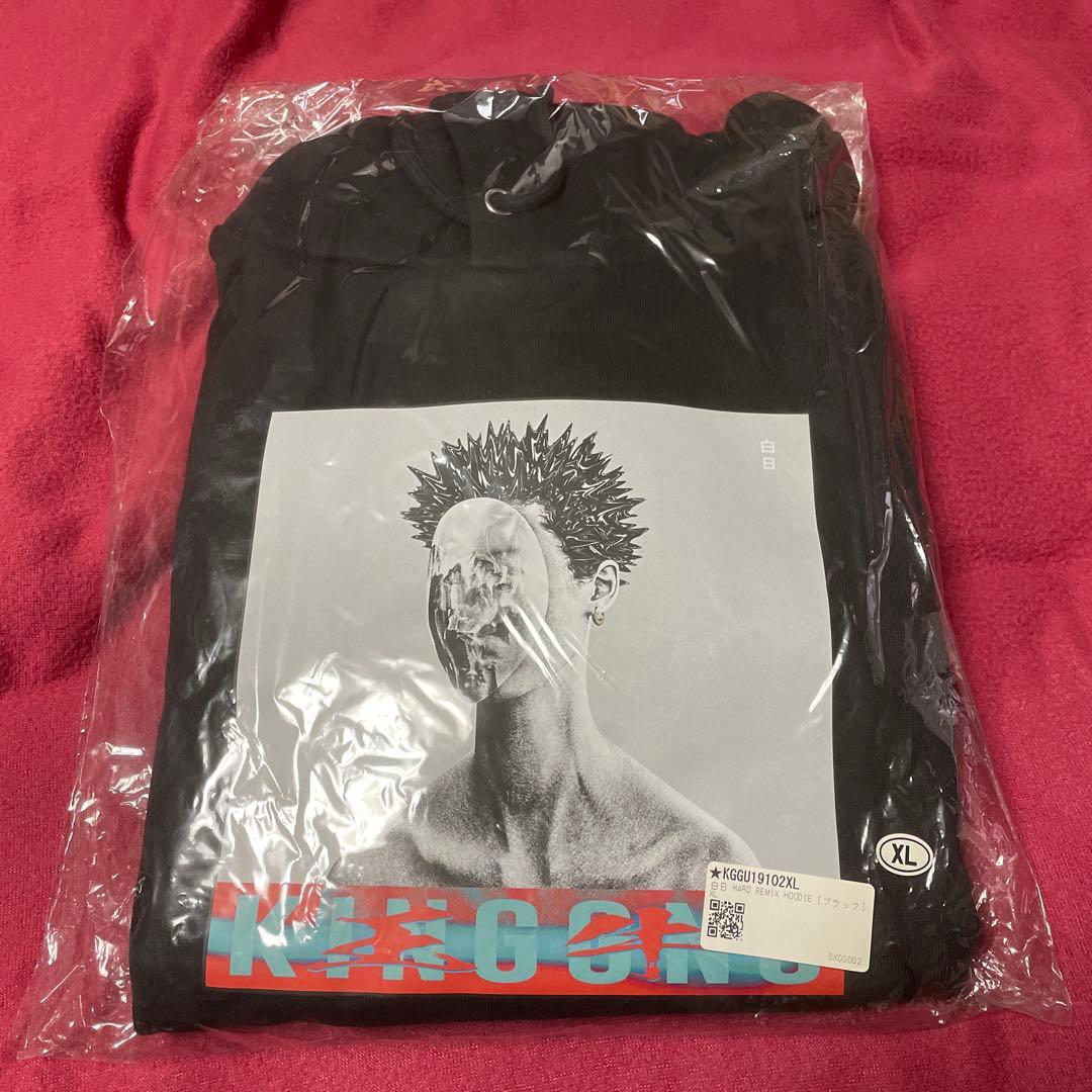 King Gnu 白日 HARD REMIX HOODIE ［ブラック］XL