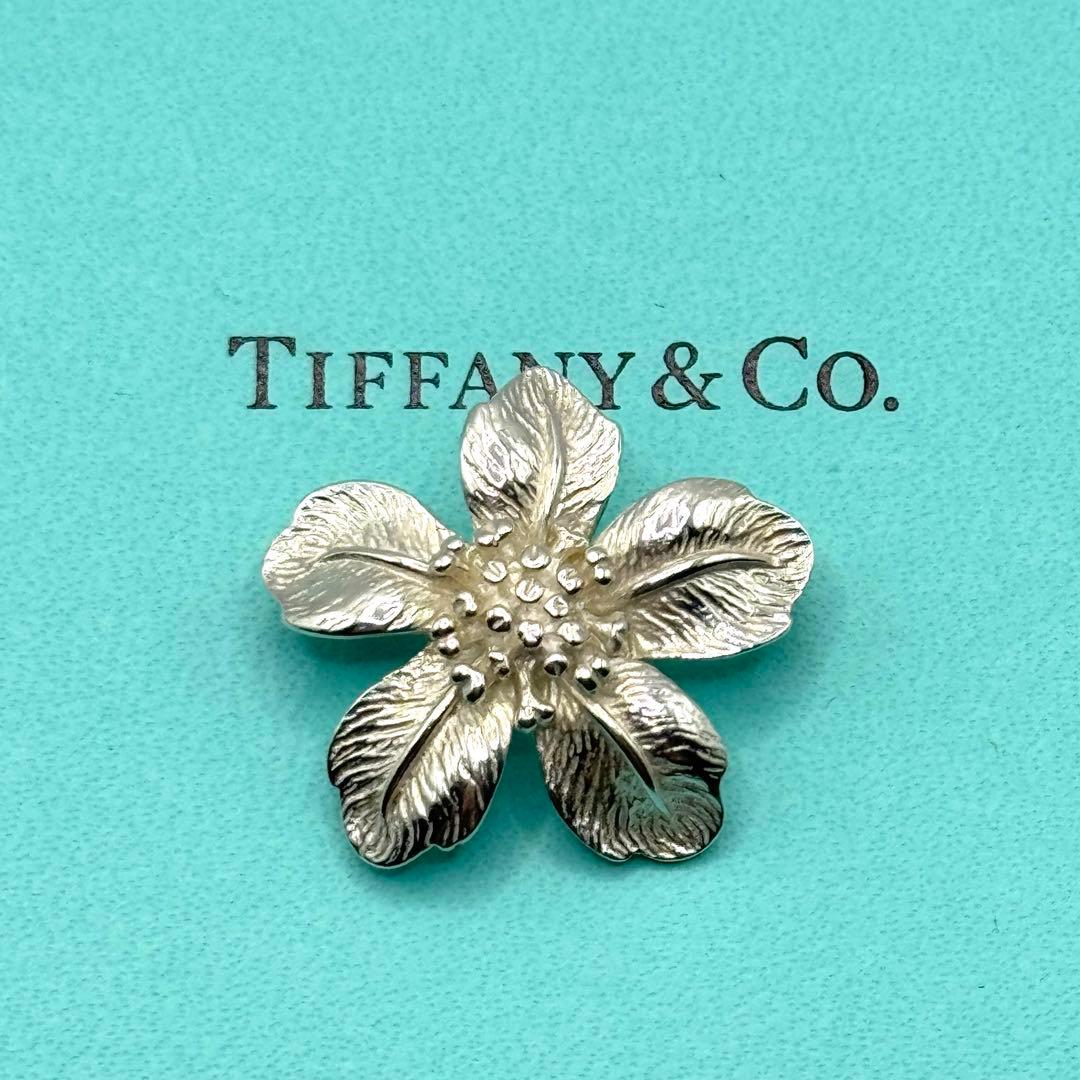 美品 ティファニー ブローチ コサージュ シルバー AG925 フラワー