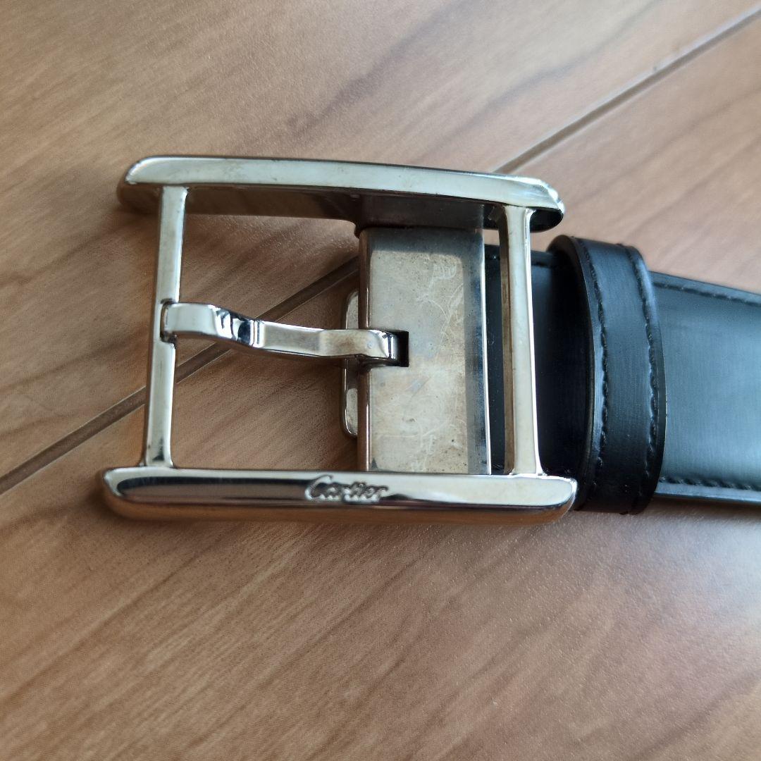 Cartier ブラック レザー ベルト
