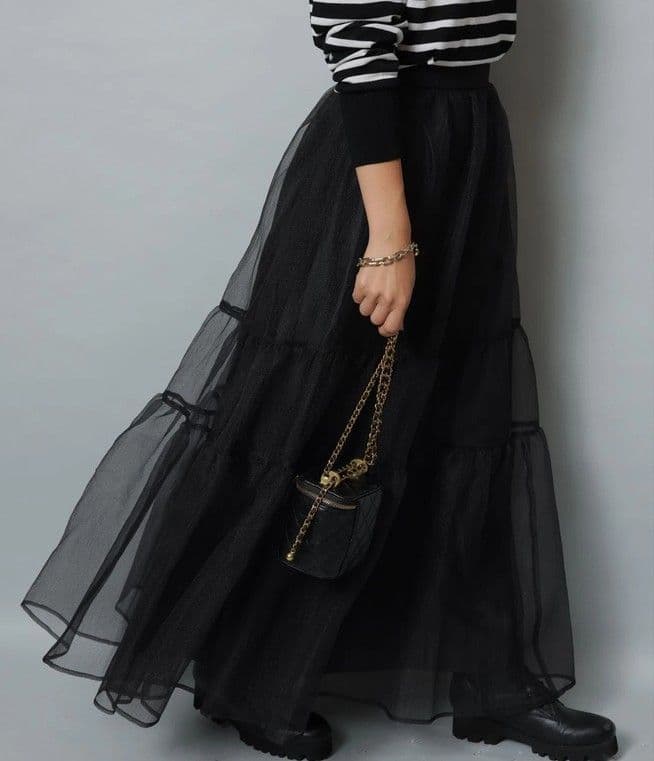 アルページュストーリーオーガンティアードスカート黒S