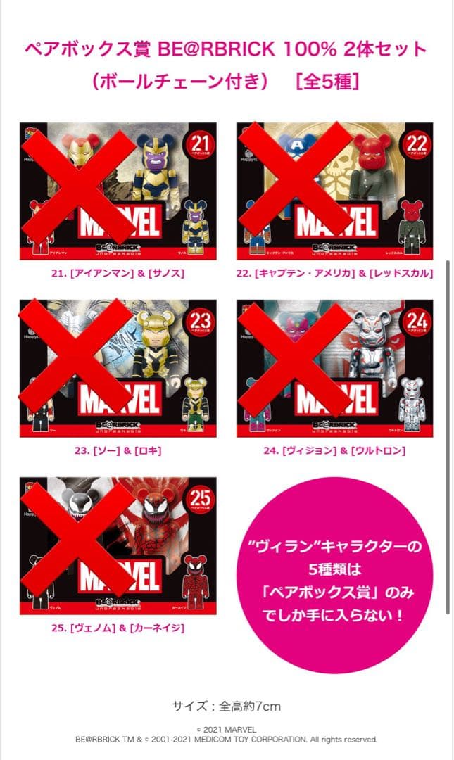 MARVEL&SPIDER-MAN Happyくじ BE@RBRICK - メルカリ