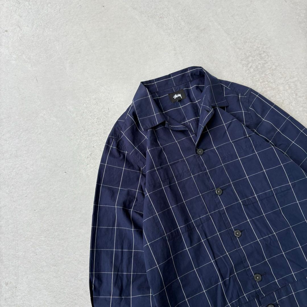 00s OLD Stussy オープンカラーシャツ 開襟 box 短丈 チェック - メルカリ