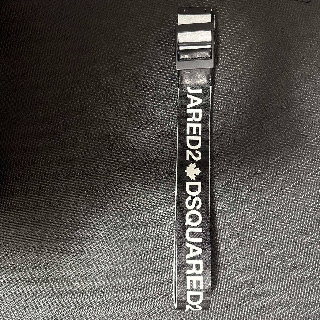 DSQUARED2 JARED2 ブラックベルト DSQUARED2（ディースクエアード） ナローベルト Classic Buckle Belt