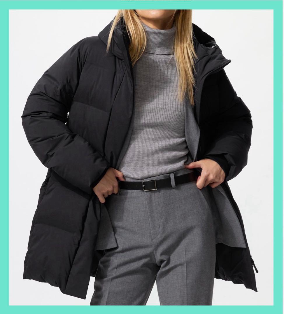 【ほぼ新品】UNIQLO ユニクロ シームレスダウン ショートコート 黒 XXL