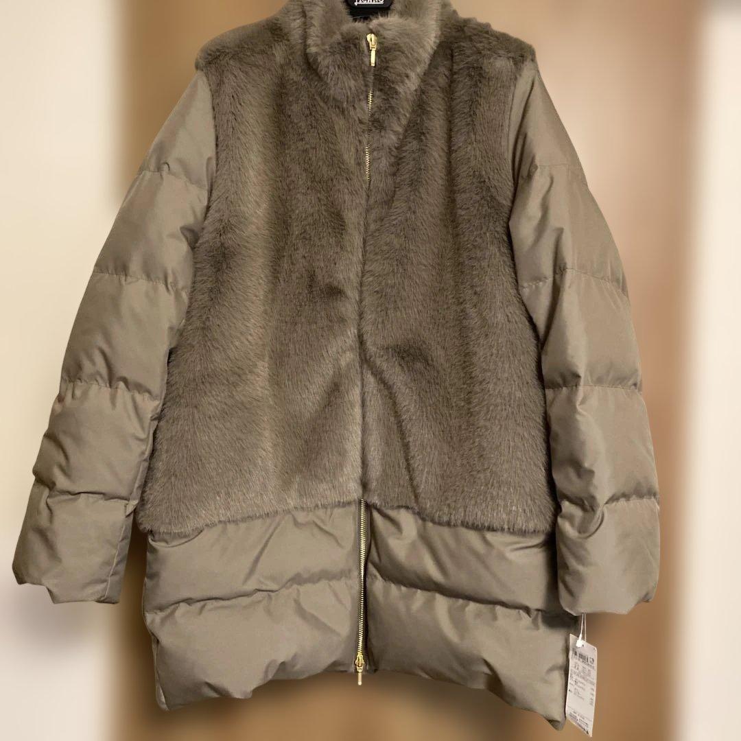 新品　23区ファー付きエコファー ダウンコート