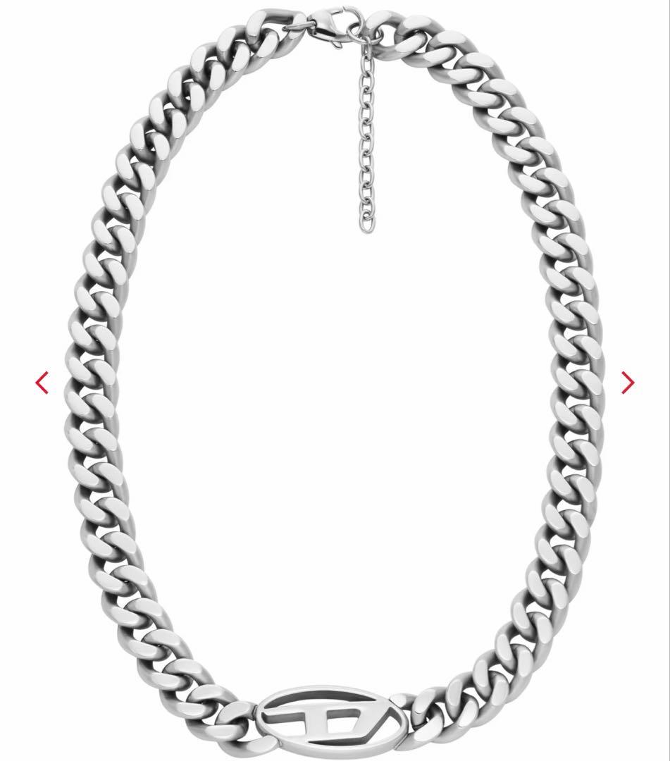 DIESEL ステンレススチールチェーンネックレス Dx1433