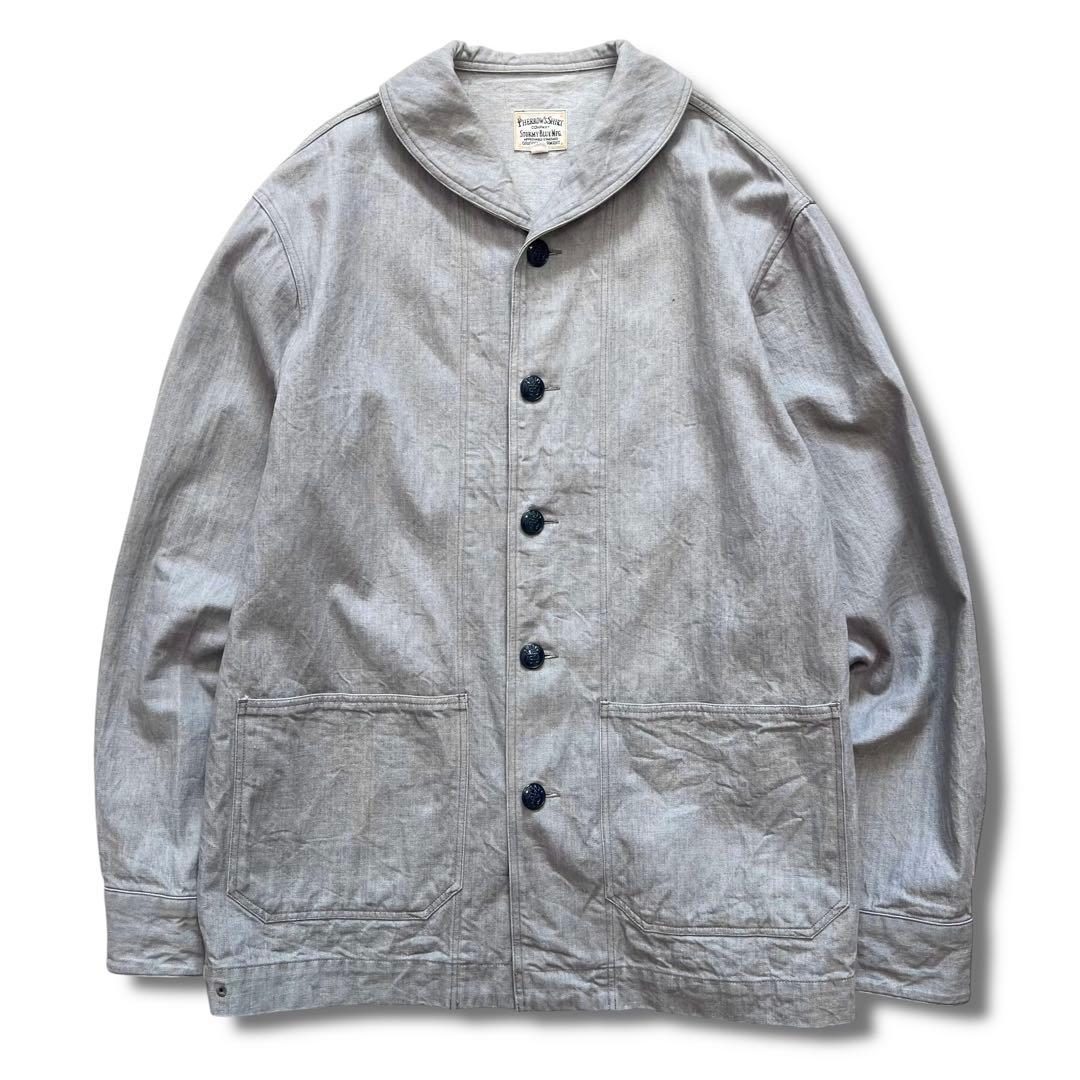 美品 Pherrows US NAVY ショールカラー カバーオール L グレー - メルカリ